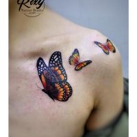 tatuaj fete-fluturi color